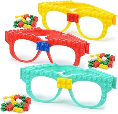 Bigthree lunettes de blocs de construction faites à la main, jouets créatifs