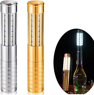 2 pièces led lumière stroboscopique bâton lumière de service de bouteille rechargeable lumière