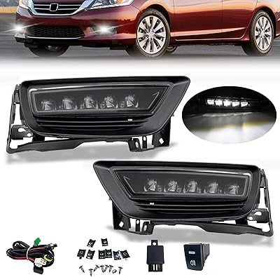 Feux antibrouillard led pour honda accord 4dr berline 2013 2014 2015, une paire