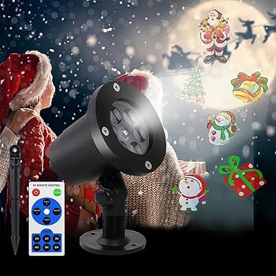 Lumières de noël extérieures, projecteurs de noël extérieurs, 12 led hd étanches, projecteur