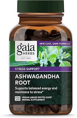 Racine d'ashwagandha aux herbes gaia fabriquée avec de la racine biologique pour aider