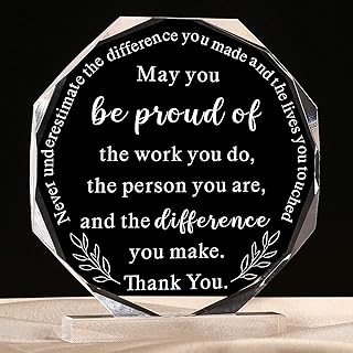 Cadeau en acrylique pour collègue, ami, anniversaire, départ à la retraite, adieu, que