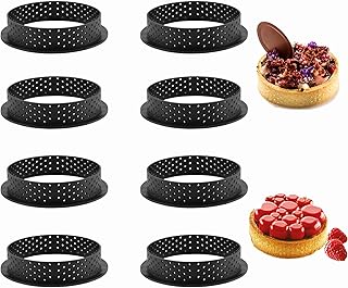 8 pièces moule à tarte en anneau outil de cuisson de gâteau trancheuse