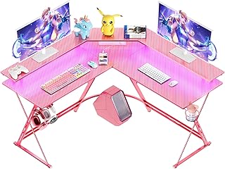 Bureau de jeu seven warrior de 505 pouces avec lumières led et ports
