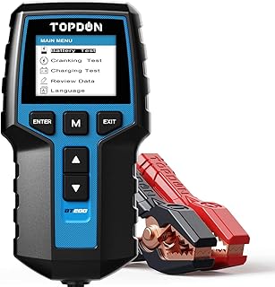 Testeur de batterie de voiture toobdoun 12v et 24v, noir, bt200