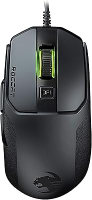 Souris de jeu rocat ken 100 emo pour ordinateur avec éclairage rvb