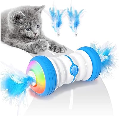 Jouets interactifs delfino pour chat jouet robot électrique d'intérieur programme actif intégré plume