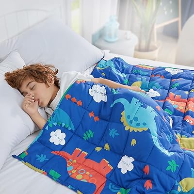 Couverture lestée hosoko pour bébé couverture bébé dinosaure bleu de 3