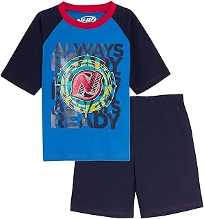 Ensemble pyjama court nerf pour garçon composé d'un t-shirt d'été à