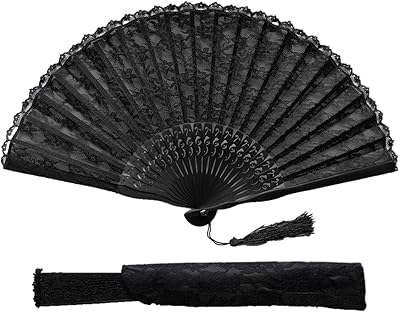 Éventail chinois pliable en tissu de soie côtes de bambou décoration murale