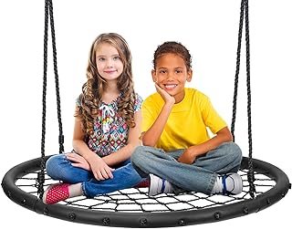 Balançoire d'arbre à soucoupe sorbus circulaire extérieure pour enfants siège robuste de 40"
