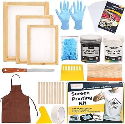 Le kit de sérigraphie kaido de 32 pièces comprend de l'encre d'impression
