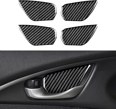 Autocollants de poignée de porte intérieure brmyl pour honda civic 2016 2017 2018