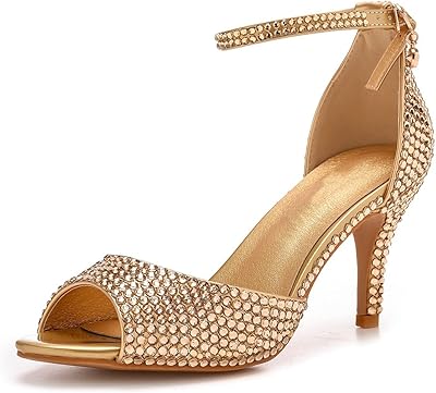 Talons hauts pour femmes, 7 cm, bride à bouche courte, strass, sandales à