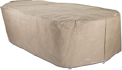 Housse pour mobilier de jardin politoff beige neutre pour charges moyennes adaptée aux