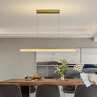 Lustre led moderne besayler éclairage linéaire à intensité variable avec télécommande