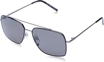 Lunettes de soleil rectangulaires polarisées invu pour hommes (p1900b|59|verres fumés)