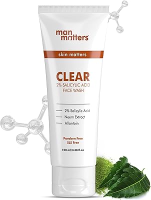 Man matters clear 2% nettoyant visage à l'acide salicylique pour hommes
