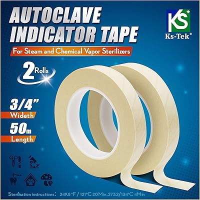 Ruban de stérilisation automatique ks-tek (largeur 3/4") 50 m 2 rouleaux