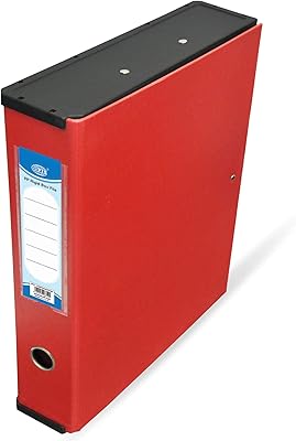 Boîte de classement robuste rouge avec côtés en plastique noir taille