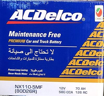 Batterie de voiture ac delco 80d26r / nx110-5mf 12v 70ah