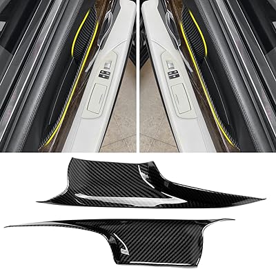 Couvre-poignées de porte jaronex compatibles avec bmw série 7, f01/f02, style fibre