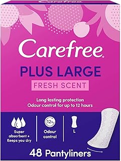 Tampons carefree grande taille l, grand parfum frais, 48 ​​pièces