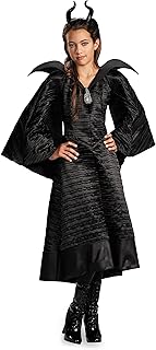 Déguisement de luxe pour fille maléfique disney avec robe kressing noire, taille m/7-8