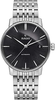 Montre automatique suisse rado cobol classic en acier inoxydable, noir, noir, montre automatique