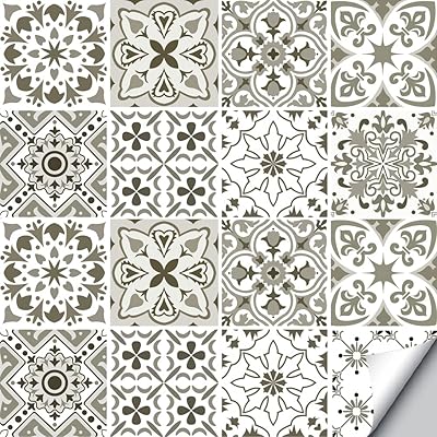 16 pièces 6x6 pouces auto-adhésifs amovibles et imperméables pour dosseret marocain