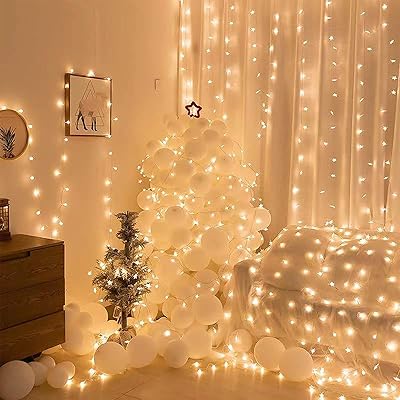 Bande lumineuse de rideau scintillant aoshuang 3 m x 300 led alimentée