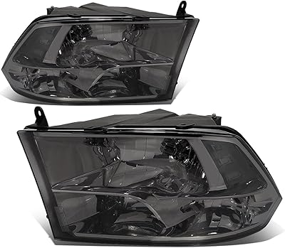 Phares dna motoring avec lentilles fumées compatibles avec 10-18 ram 1500-5500, adaptés aux