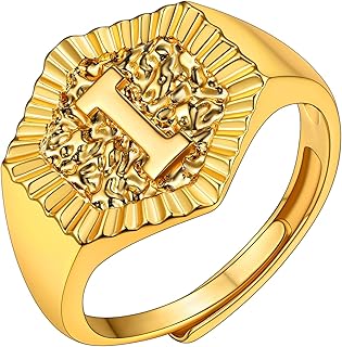 Bagues plaquées or alphabet i, bague ouverte pour femme, bague rose en or