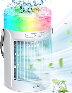 Climatiseur portable laozi, ventilateur de climatisation par évaporation rechargeable avec 3 vitesses