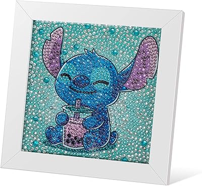 Kit de peinture diamant 5d pour enfants avec un cadre en bois