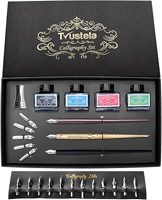 Ensemble de calligraphie trastella pour débutants 3 stylos de calligraphie 4 bouteilles