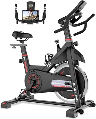 Vélo d'exercice stationnaire chuck home, vélo d'intérieur avec volant d'inertie robuste, coussin