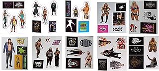 Misha toys wwe mini autocollants assortis pour personnages paquet de 10