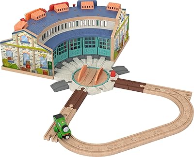 Thomas & friends train ferroviaire en bois jouet tidemouth ensemble de hangar