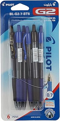 Stylo à encre gel rétractable extra fin pilot g2, multicolore