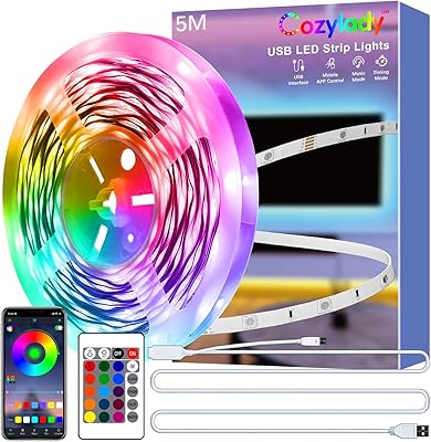 Bande lumineuse led usb cosy lady de 5 m de longueur, led rvb