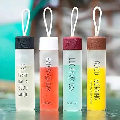 Bouteille d'eau portative extérieure sans plomb personnalisée à la mode avec corde givrée