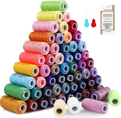 Kit de fil pour machine à coudre solidi 60 couleurs de polyester