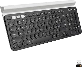 Clavier sans fil multi-appareils logitech k780 pour ordinateur, téléphone portable et tablette