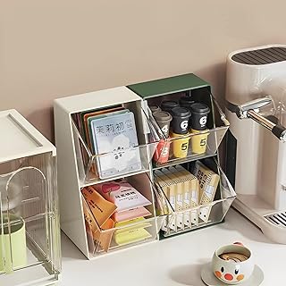 Organisateur de sachets de thé en acrylique à 2 niveaux organisateur de station