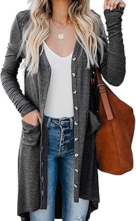 Gilet tricoté ouvert sur le devant avec boutons et ourlet bas pour femme