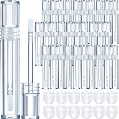 10 pièces 5ml tubes de brillant à lèvres vides transparents rechargeables