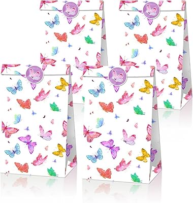 Sac à friandises en papier papillon, sacs à bonbons pour garçons et filles