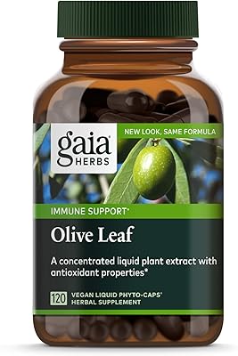 Gaia herbs olive leaf soutien traditionnel à la santé immunitaire supplément complet du