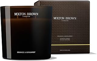 Bougie parfumée de luxe molton brown orange & bergamote (triple poids), 600 ml